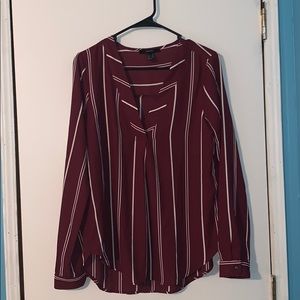 Long Sleeved Striped Forever 21 Dress Shirt